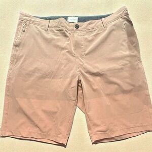 Men's 7Diamonds Performance‎ Shorts Sz 38 Pink Stretch Golf Casual 22" Outseam